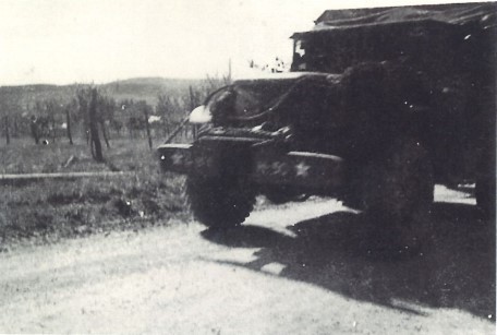 Bollard marking the end of the Von Rundstedt offensive (N89)